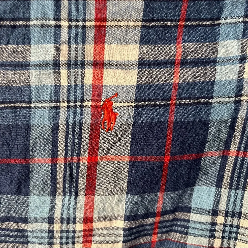 Ralph Lauren 55%Linen 45%Cotton Dress Shirt Youth Size XL(18-20)